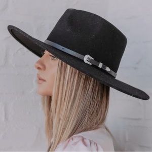 Free People x Wyeth Dakota Black Band Felt Wool Hat